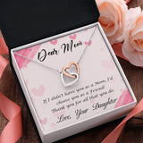 Dear Mom, Thank You Mom necklace, Interlocking Hearts Necklace