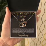 To My Wife | You Are The Meaning Of My Life | Interlocking Hearts Necklace