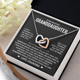 Granddaughter Gift From Grandma | Interlocking Hearts Necklace with Message Card