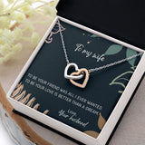 Better Than A Dream - Interlocking Hearts Necklace For Wife