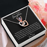 Not Even Time Will Change That - Interlocking Hearts Necklace For Daughter