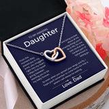 I Will Always Be Waiting - Interlocking Hearts Necklace For Daughter