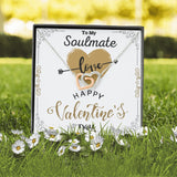 To Your Soulmate Interlocking Hearts Necklace Gift For Happy Valentine's Day