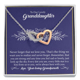 To Our Lovely Granddaughter - Interlocking Hearts Necklace