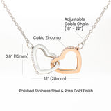 To Our Daughter Valentine's Day Interlocking Hearts Necklace