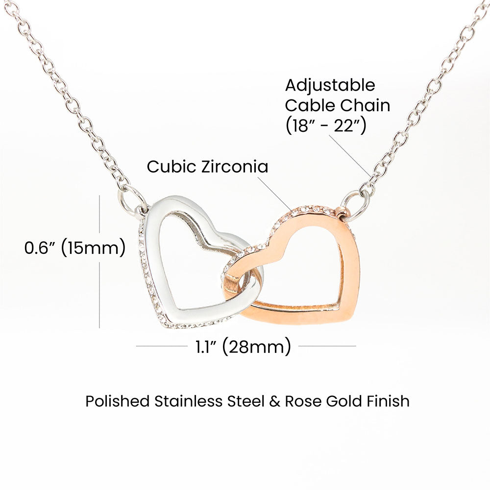 I Love You Mom I Really Do Interlocking Hearts Necklace