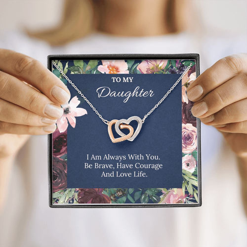 Always With You - Interlocking Hearts Necklace For Daughter