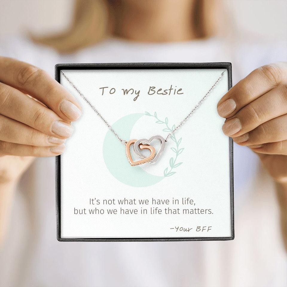You Matter - Interlocking Hearts Necklace For Best Friend