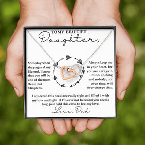 Feel My Love - Interlocking Hearts Necklace For Daughter