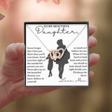 Right Beside You - Interlocking Hearts Necklace For Daughter