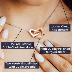 To Our Daughter Valentine's Day Interlocking Hearts Necklace