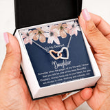 To My Dearest Daughter necklace - Interlocking Hearts Necklace