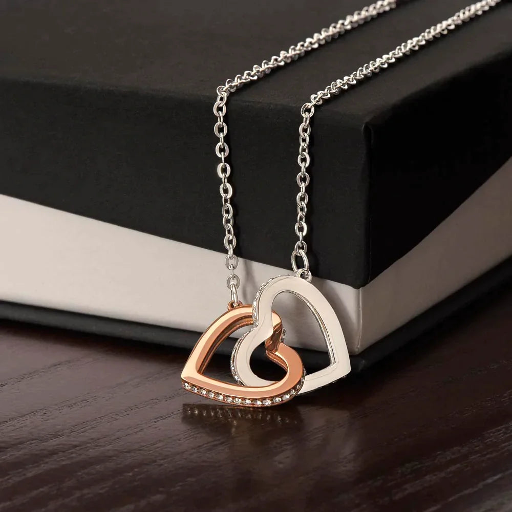 To My Beautiful Soulmate | The Day I Met You | Romantic Gift For Your Soulmate | Interlocking Hearts necklace