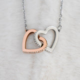 To My Granddaughter from Grandma Valentine's Day Interlocking Hearts Necklace
