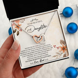 To my Daughter - Love You For The Rest of Mine - Interlocking Hearts Necklace Gift