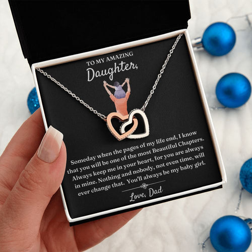 Not Even Time Will Change That - Interlocking Hearts Necklace For Daughter