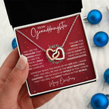 Granddaughter Christmas Interlocking Hearts Necklace Gift