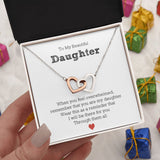 To My Beautiful Daughter - Interlocking Hearts Necklace For Daughter
