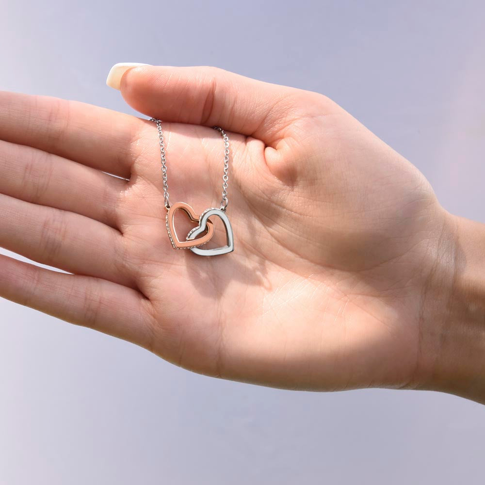 To My Sister - Interlocking Hearts Necklace - Love Without End Gift For Mom, necklace For Wife, Gift For Mother's Day