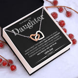 To My Beautiful Daughter (From Dad) | Never Forget That I Love You | Interlocking Hearts Necklace