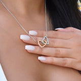 To My Granddaughter from Grandma Valentine's Day Interlocking Hearts Necklace
