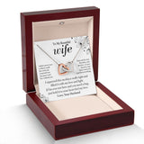 To My Wife - Love and Light - Interlocking Hearts Necklace