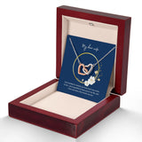 Wife - I Love You More Than Words Can Say - Interlocking Hearts Necklace