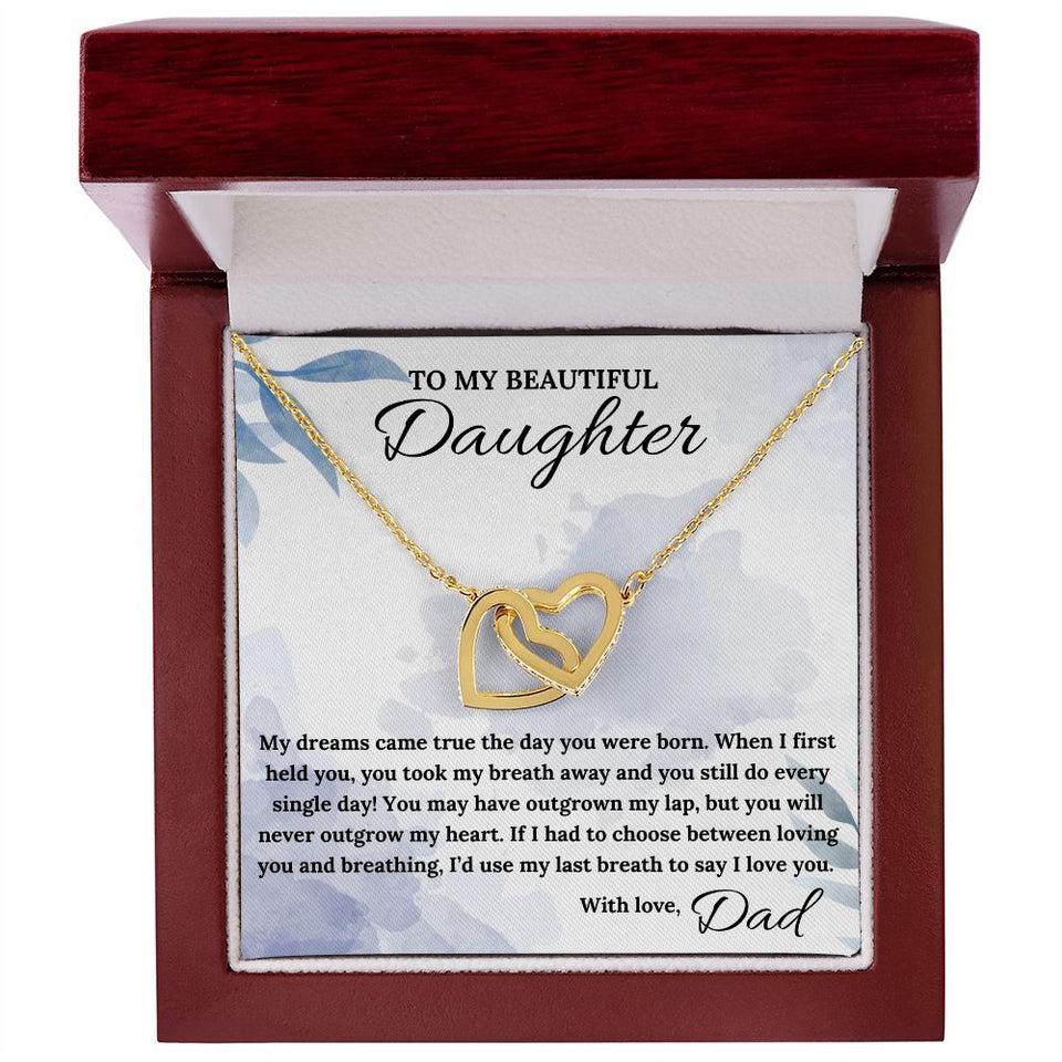 Dreams Came True - Interlocking Hearts Necklace For Daughter