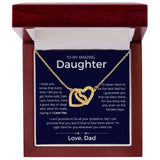Even On The Hardest Days - Interlocking Hearts Necklace For Daughter