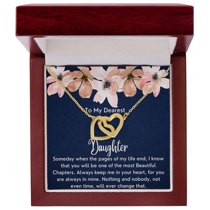To My Dearest Daughter necklace - Interlocking Hearts Necklace