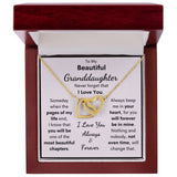 To My Beautiful Granddaughter Necklace, Someday When The Pages Of My Life End, Interlocking Hearts Necklace, Necklace for Granddaughter