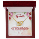 Soulmate Best Friend Interlocking Hearts Necklace