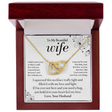 To My Wife - Love and Light - Interlocking Hearts Necklace