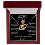 Don't Underestimate Yourself - Interlocking Hearts Necklace For Daughter