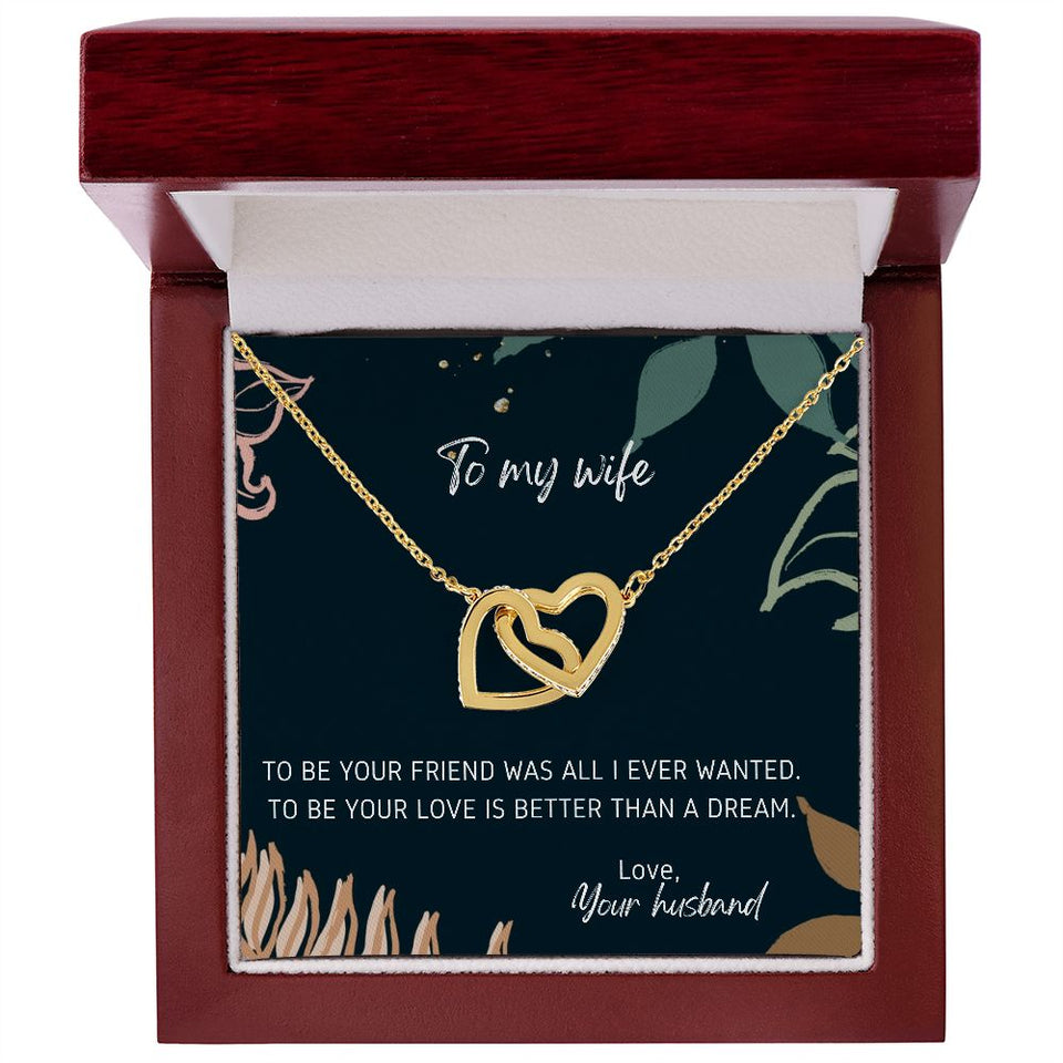 Better Than A Dream - Interlocking Hearts Necklace For Wife