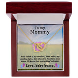 To My Mommy - Your Touch Is My Comfort Interlocking Hearts Necklace