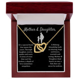 Special Bond That Spans The Years - Interlocking Hearts Necklace For Daughter