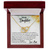 Now and Forever - Interlocking Hearts Necklace For Daughter