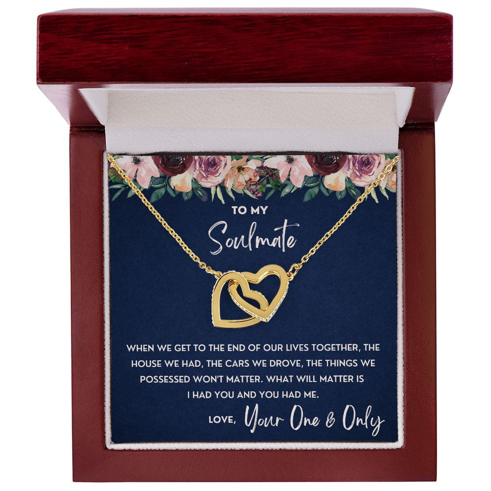 I Had You & You Had Me - Interlocking Hearts Necklace For Wife