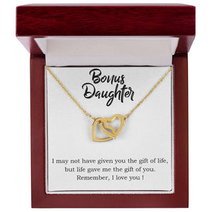 Bonus Daughter  Interlocking Hearts Necklace