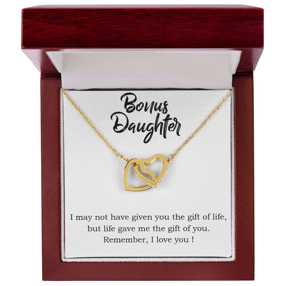 Bonus Daughter  Interlocking Hearts Necklace