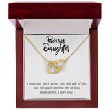 Bonus Daughter  Interlocking Hearts Necklace
