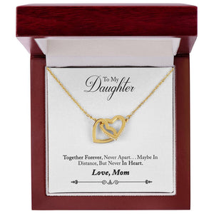 Daughter Together Forever Interlocking Hearts Necklace
