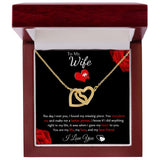 To My Wife - Interlocking Hearts Necklace - Puzzle Piece Gift For Mom, necklace For Wife, Gift For Mother's Day