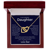 I Will Always Be Waiting - Interlocking Hearts Necklace For Daughter