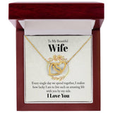 Beautiful Wife Interlocking Hearts Necklace