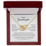 Granddaughter When You Were Born | Gift For Your Granddaughter | Interlocking Hearts necklace