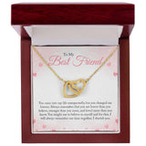 To my Bestie  Interlocking Hearts Necklace