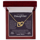 You Snuggled Right Into My Heart - Interlocking Hearts Necklace For Daughter