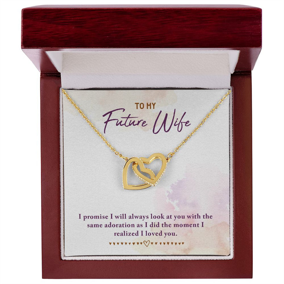 To My Future Wife Interlocking Hearts Necklace